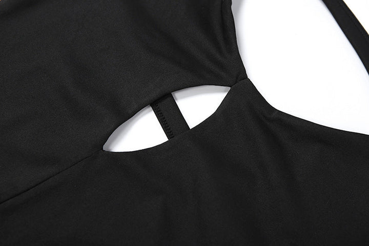 Off shoulder hollow out backless solid maxi dress  | Festival Outfits Women