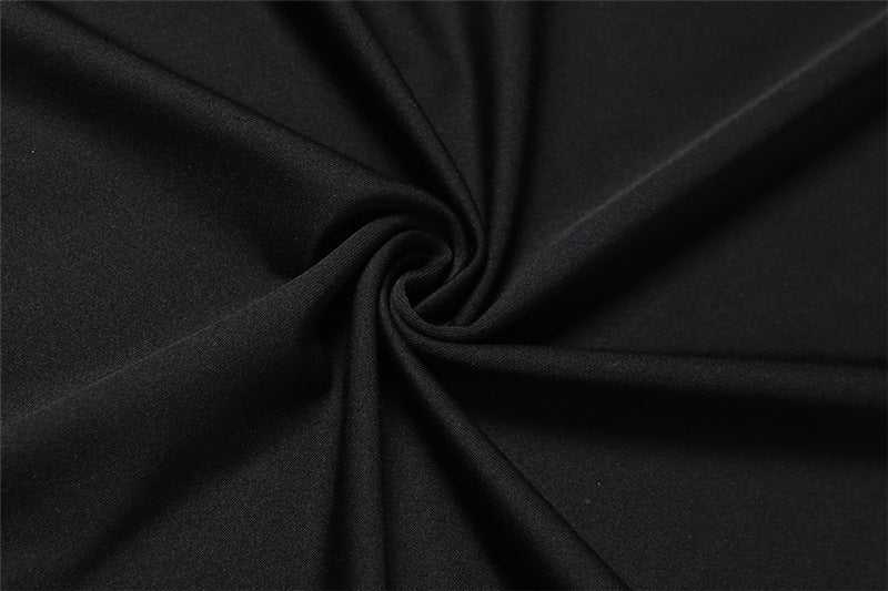 Halter ruched solid backless mini skirt set  | Festival Outfits Women