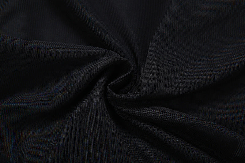 High neck ruched irregular mesh solid mini dress  | Festival Outfits Women