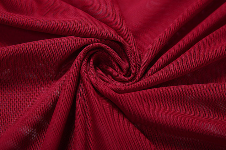 Ruched crewneck mesh crop maxi skirt set  | Festival Outfits Women