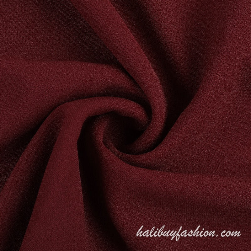 Spaghetti strap ruffle high slit backless satin cami maxi dress - Halibuy - 18