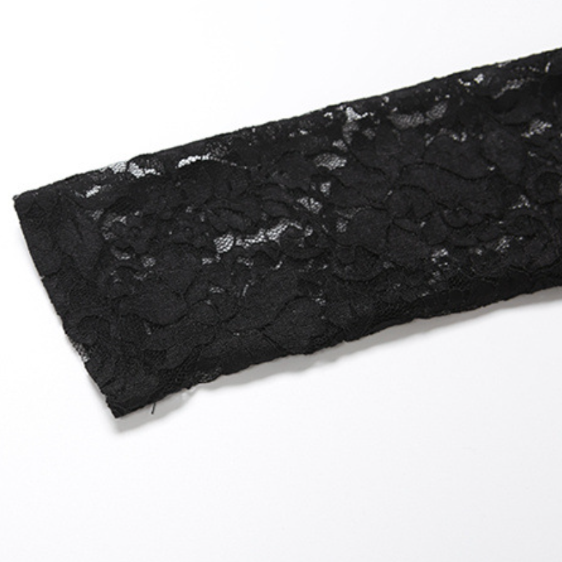 Long sleeve lace v neck bowknot mini dress  | Festival Outfits Women