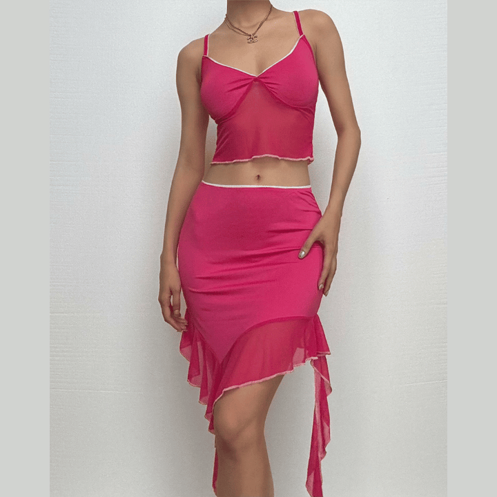 Saitin siket mai tsayi da aka yi da roba mai kauri da aka yi da roba mai kauri da aka yi da cami | Kayan Biki na Mata