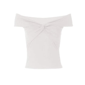 Short sleeve off shoulder ruched top  | Festival Outfits Women