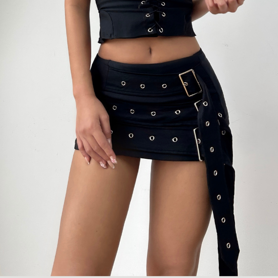 Square neck lace up buckle tank top  | Festival Outfits Women