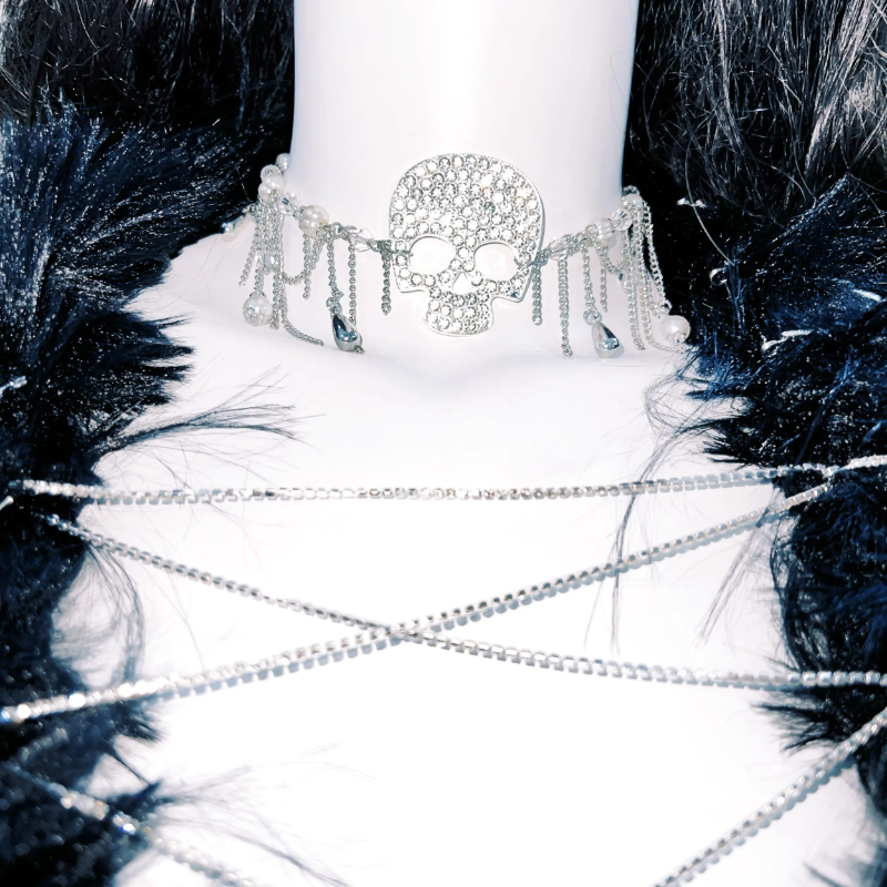 Long sleeve fluffy metal chain belt top  | Festival Outfits Women