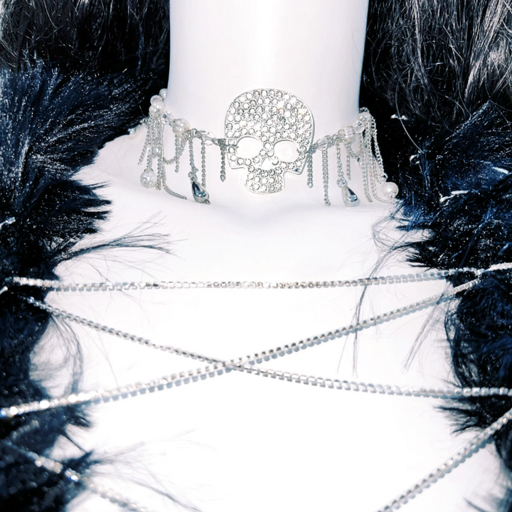 Long sleeve fluffy metal chain belt top  | Festival Outfits Women