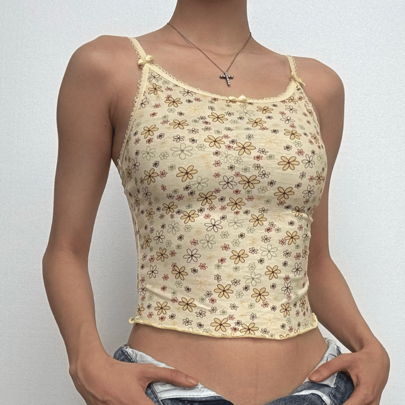 Ruffle cami mai siffar furanni na Bowknot | Kayan Biki na Mata