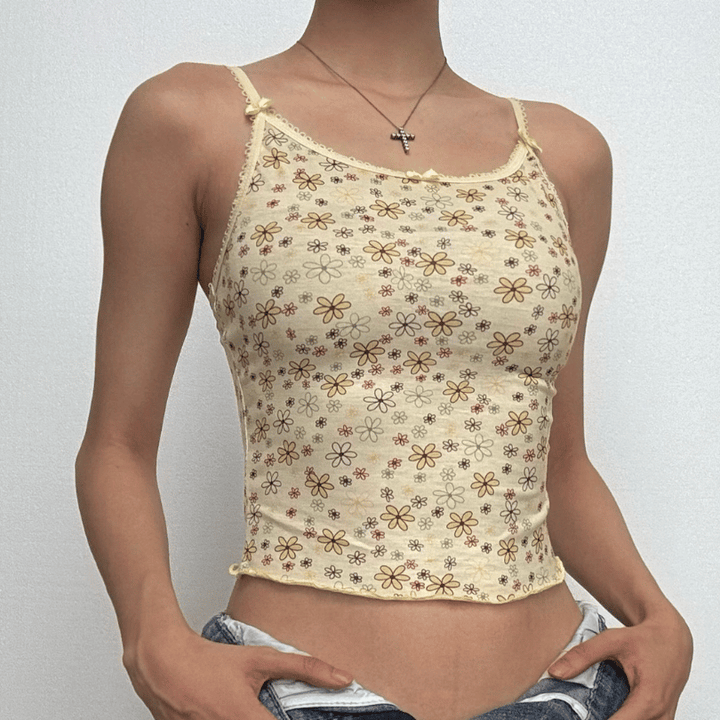 Ruffle cami mai siffar furanni na Bowknot | Kayan Biki na Mata