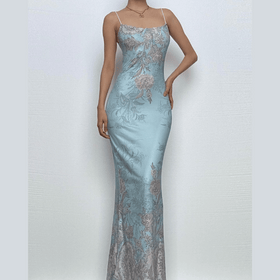 Flower print spaghetti strap cami maxi dress  | Festival Outfits Women