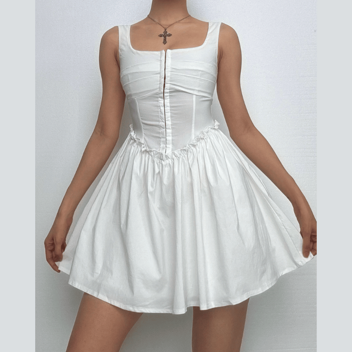 Riga mai siffar maɓalli mai siffar murabba'i mai siffar bustier mai siffar bustier | Kayan Biki na Mata