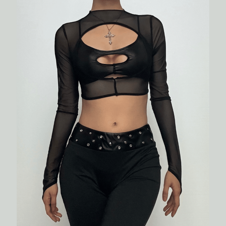 Safofin hannu masu dogon hannu masu dogon hannu masu tsini da aka yanke a saman bikin | Kayan Biki na Mata