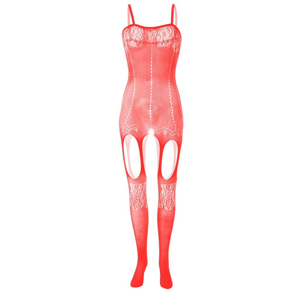 Lace net suspender solid cami bodystocking  | Festival Outfits Women