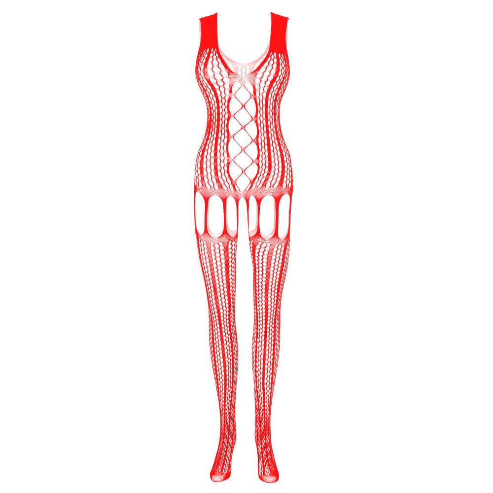 U neck net hollow out solid bodystocking  | Festival Outfits Women