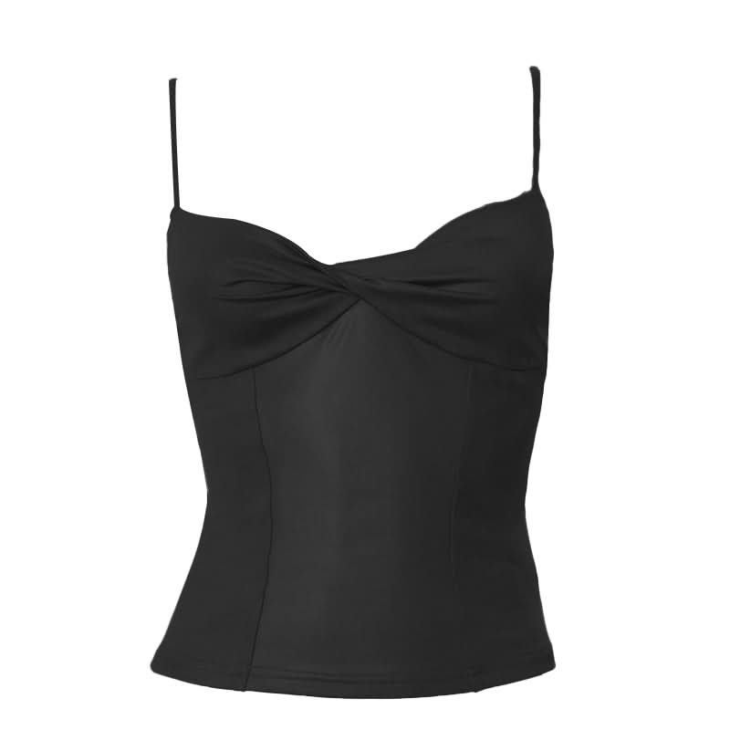 PU leather ruched cami top  | Festival Outfits Women