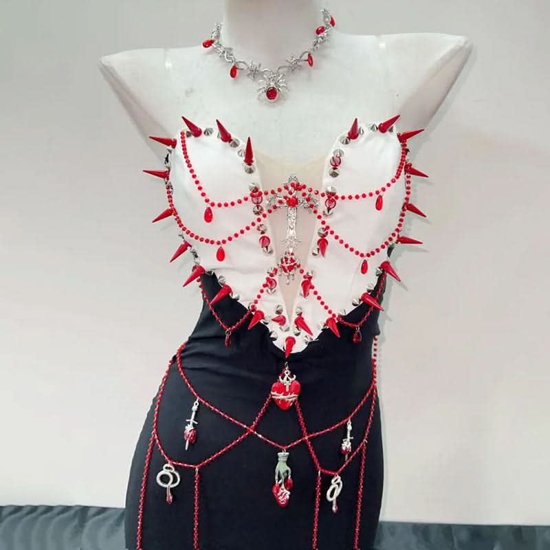 Sweetheart neck beaded rivet applique mini dress  | Festival Outfits Women