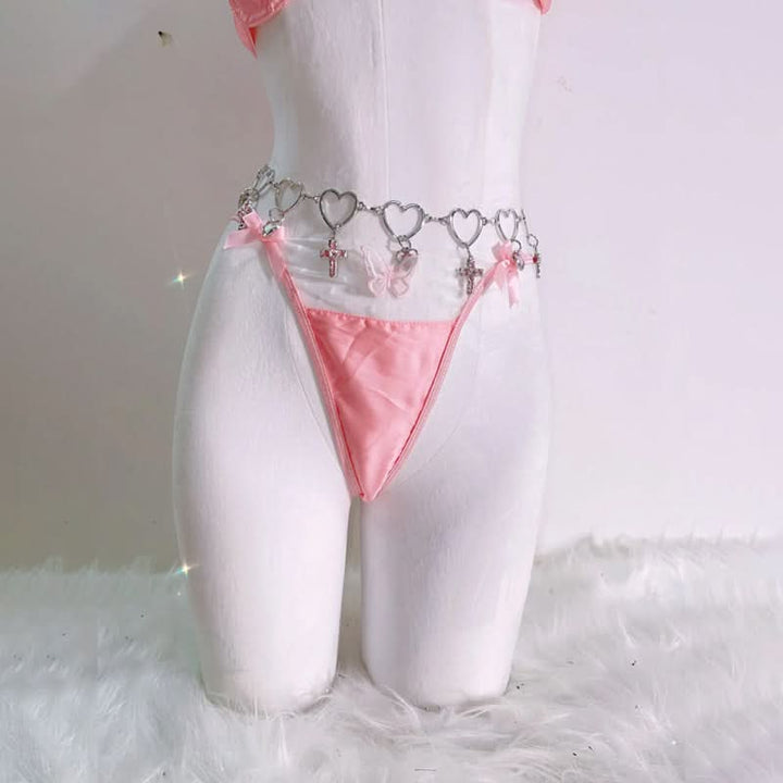 Butterfly applique bowknot short pant set  | Festival Outfits Women