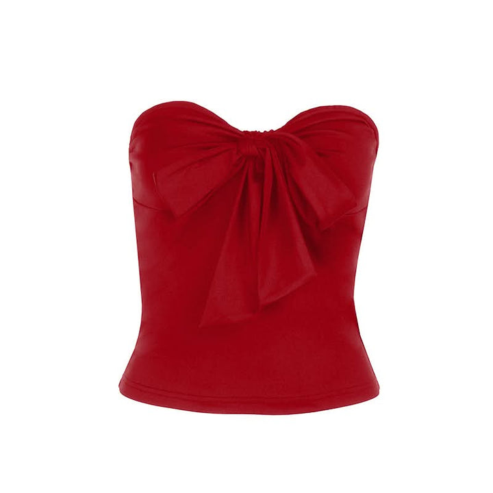 Sweetheart neck bowknot tube top  | Festival Outfits Women