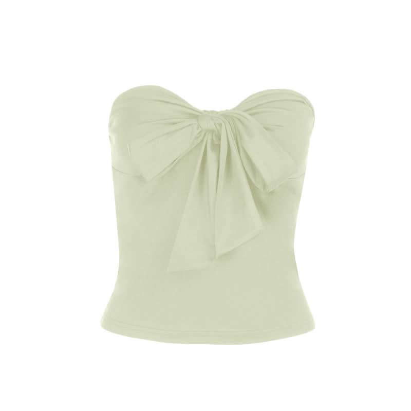 Sweetheart neck bowknot tube top  | Festival Outfits Women