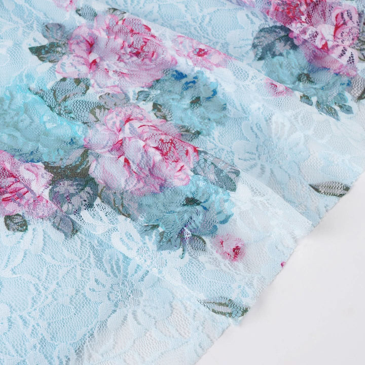 Flower print ruffle lace maxi skirt  | Festival Outfits Women