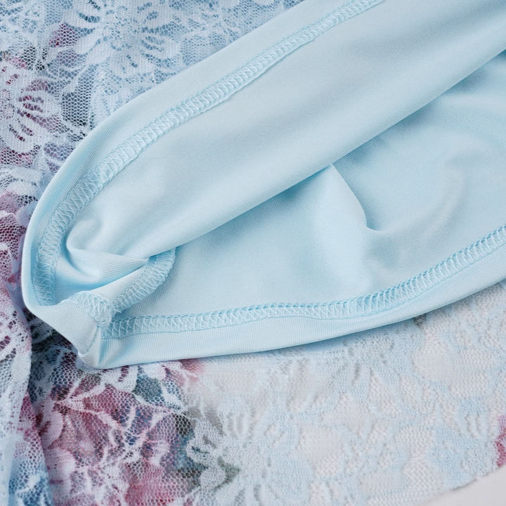 Flower print ruffle lace maxi skirt  | Festival Outfits Women