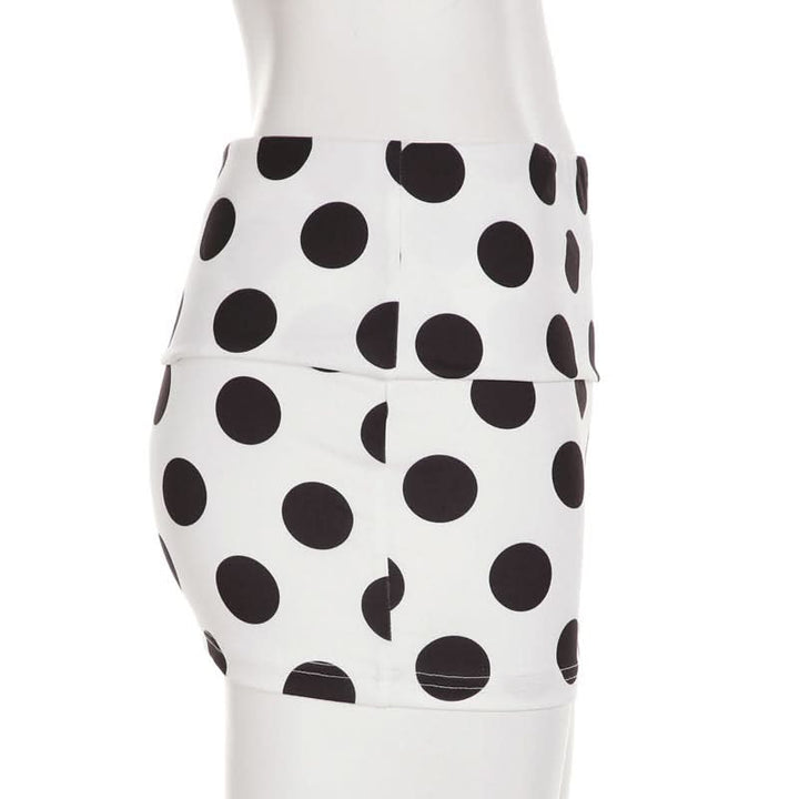 Polka dot A line contrast mini skirt  | Festival Outfits Women