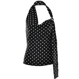 Polka dot halter buckle backless top  | Festival Outfits Women