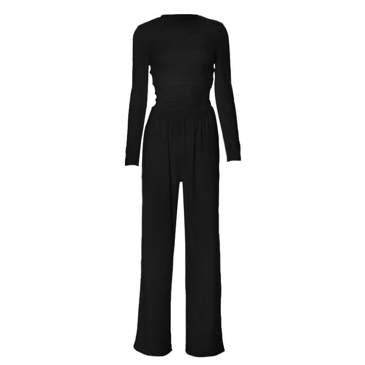 Long sleeve crewneck solid pant set  | Festival Outfits Women