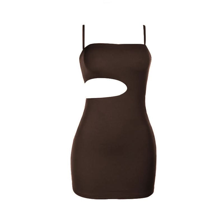 Square neck hollow out cami cut out mini dress  | Festival Outfits Women