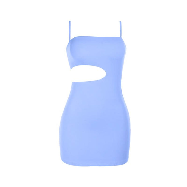 Square neck hollow out cami cut out mini dress  | Festival Outfits Women