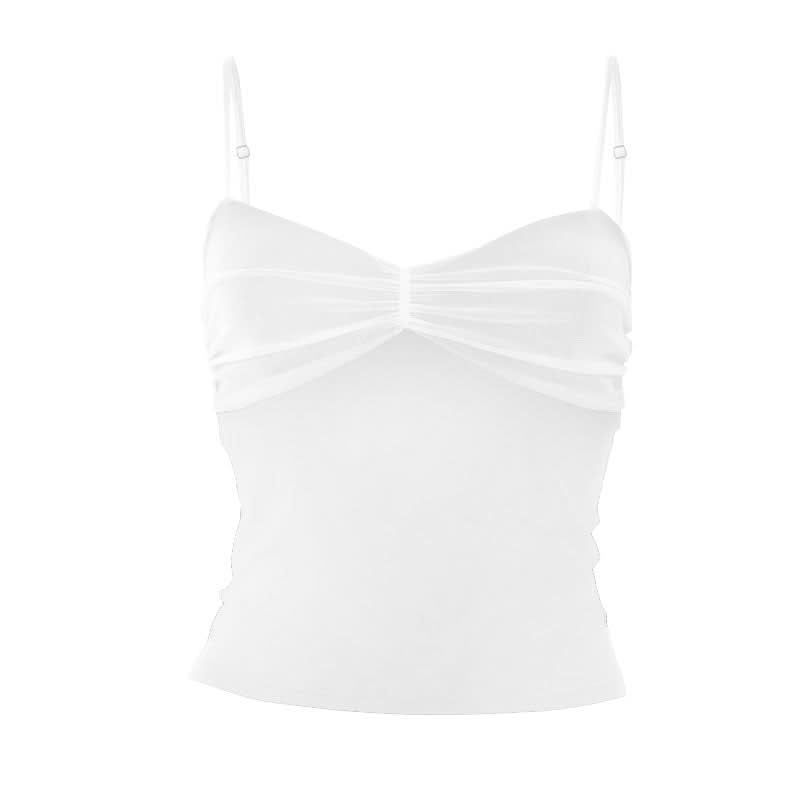 Ruched v neck backless cami top  | Festival Outfits Women