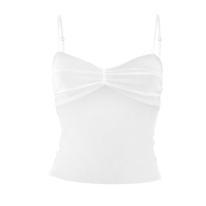 Ruched v neck backless cami top  | Festival Outfits Women