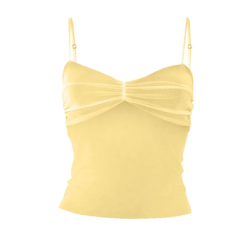 Ruched v neck backless cami top  | Festival Outfits Women