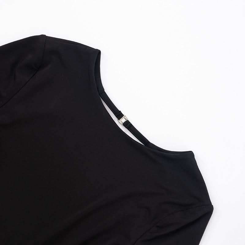 Long sleeve crewneck self tie backless top  | Festival Outfits Women