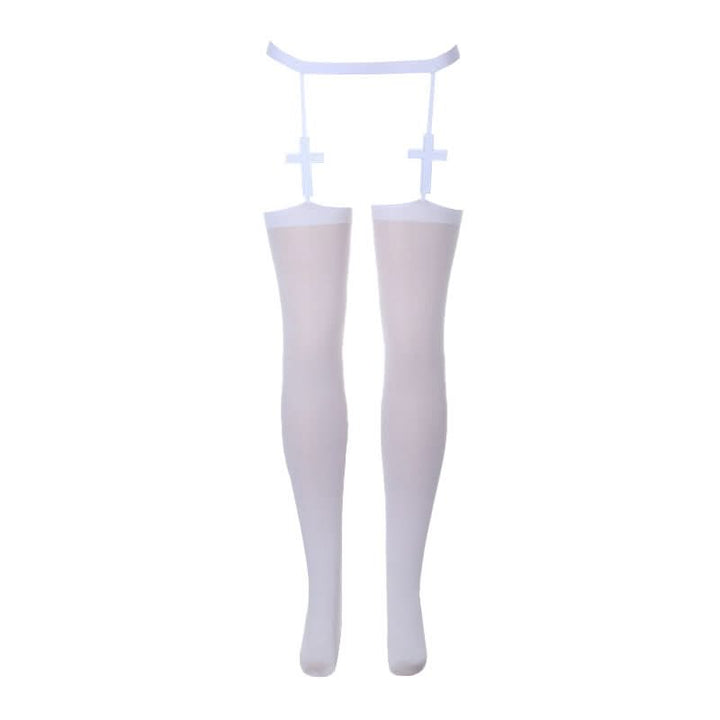 Cross embroidery solid tights  | Festival Outfits Women