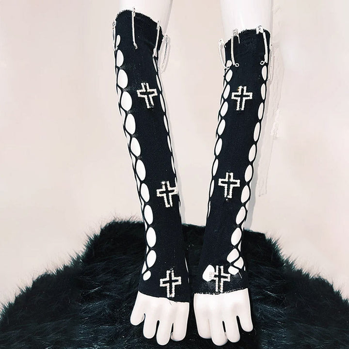 Hollow out cross pattern gloves  | Festival Outfits Women