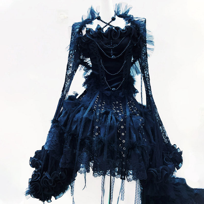 Beaded ruffle halter lace hem mini skirt set  | Festival Outfits Women