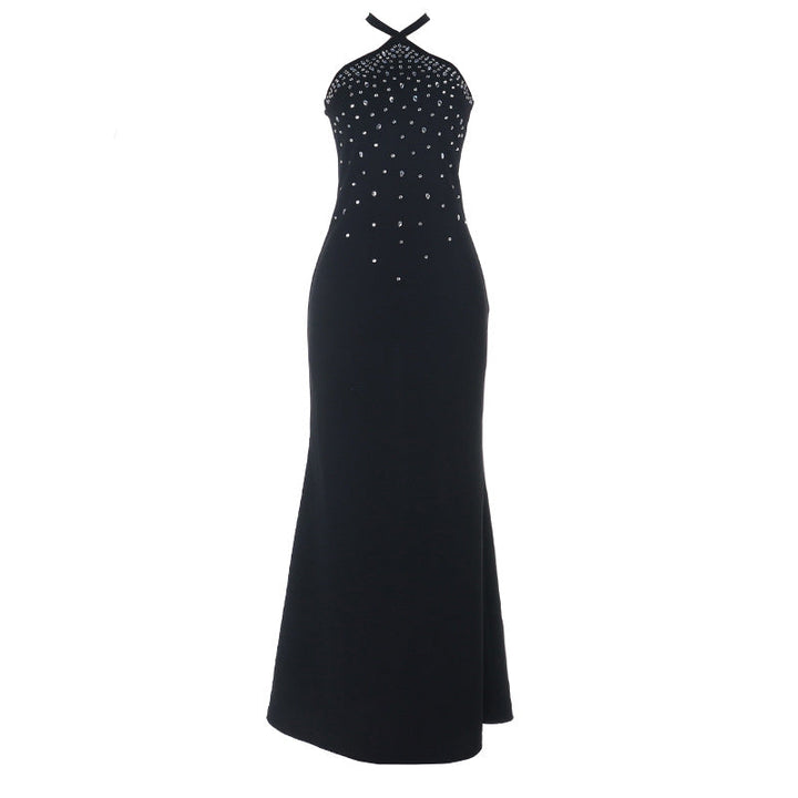 Halter beaded self tie maxi dress  | Festival Outfits Women