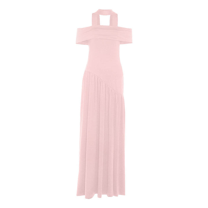 Off shoulder ruched high slit tube maxi dress  | Festival Outfits Women