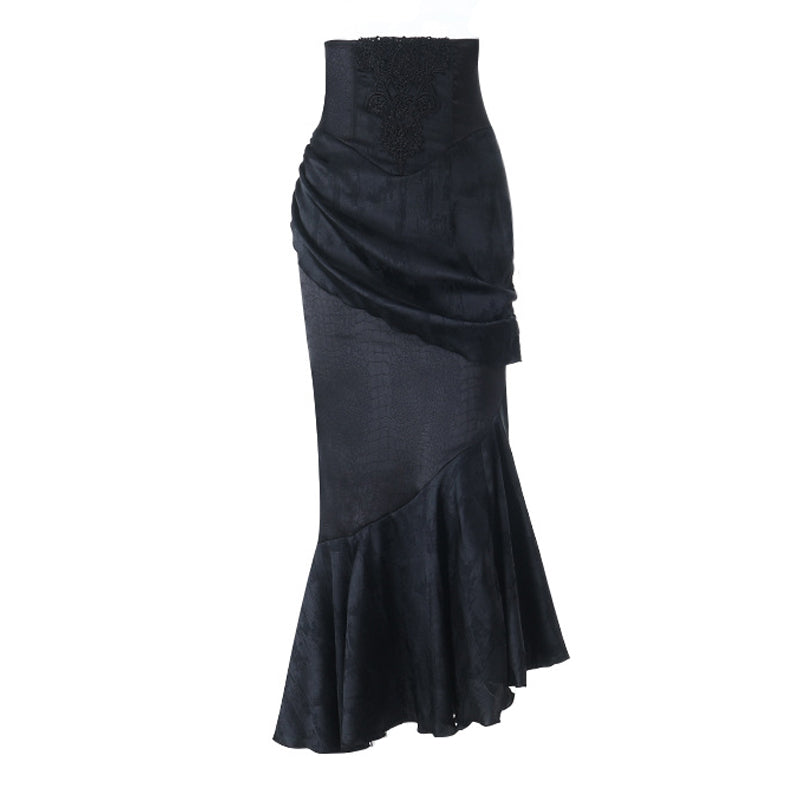Irregular ruched zip-up print maxi skirt  | Festival Outfits Women