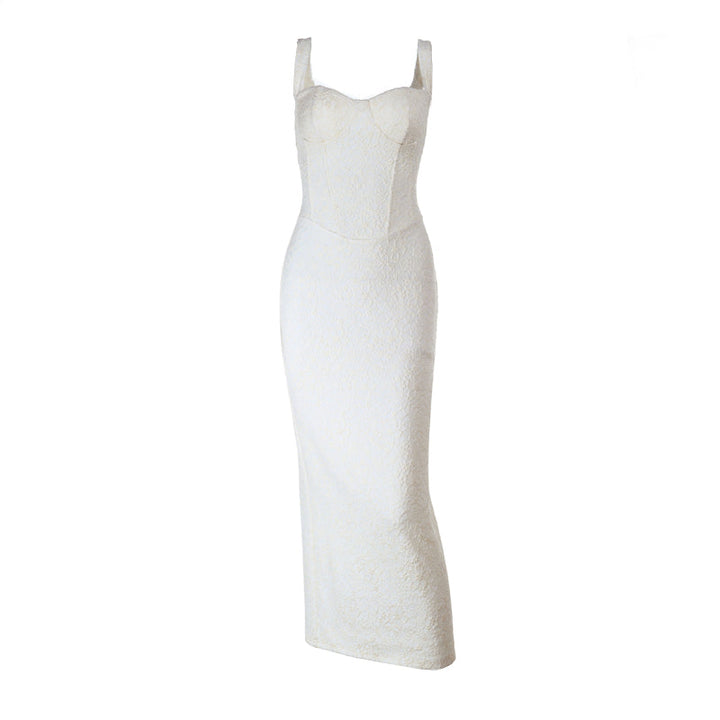 V neck slit zip-up cami maxi dress  | Festival Outfits Women