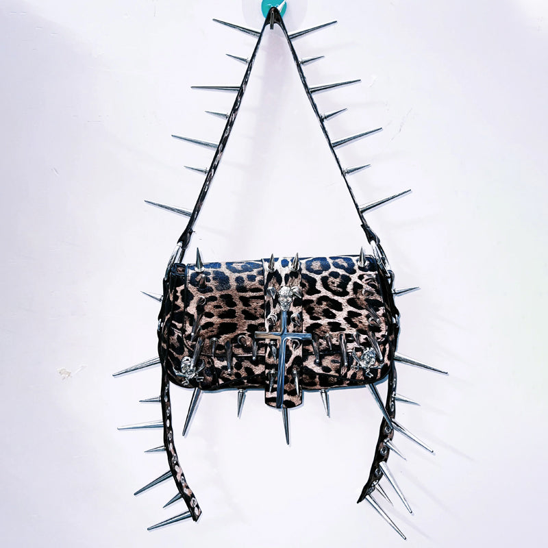 Cross applique metal chain hollow out cut out top  | Festival Outfits Women