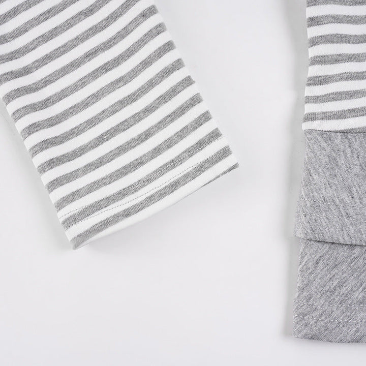 Crewneck button long sleeve ruffle striped top  | Festival Outfits Women