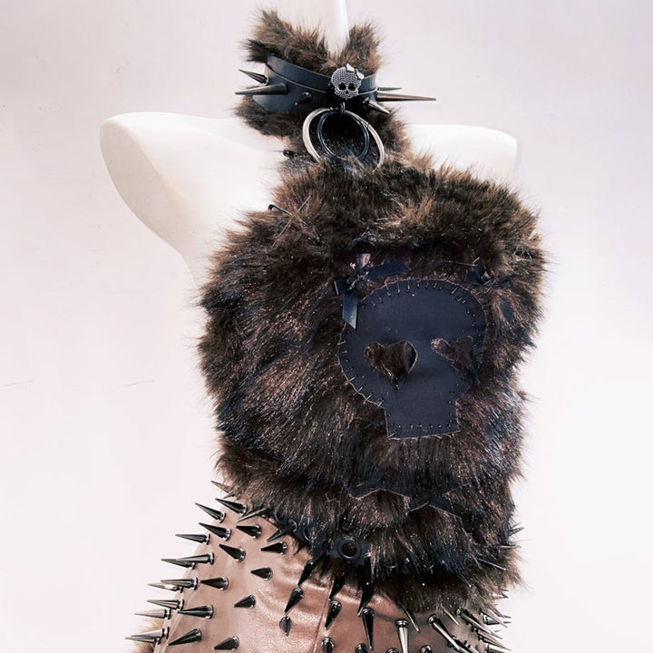 Fluffy bowknot halter backless tube top  | Festival Outfits Women