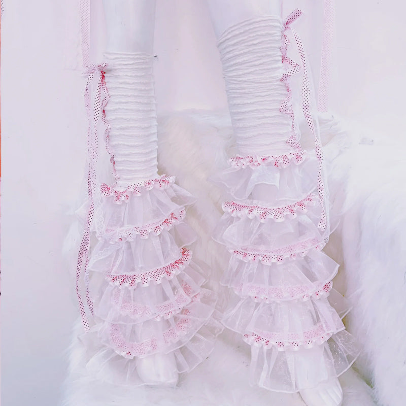 Bowknot beaded polka dot ruffle cami top  | Festival Outfits Women