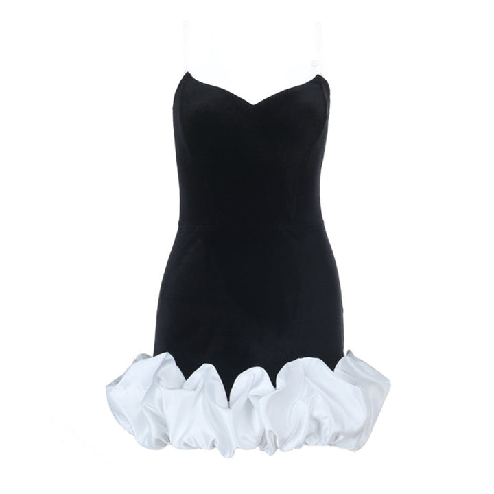 Ruched v neck zip-up backless cami mini dress  | Festival Outfits Women