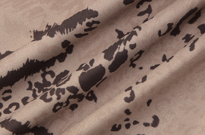 Halter self tie hollow out tiger print pant set