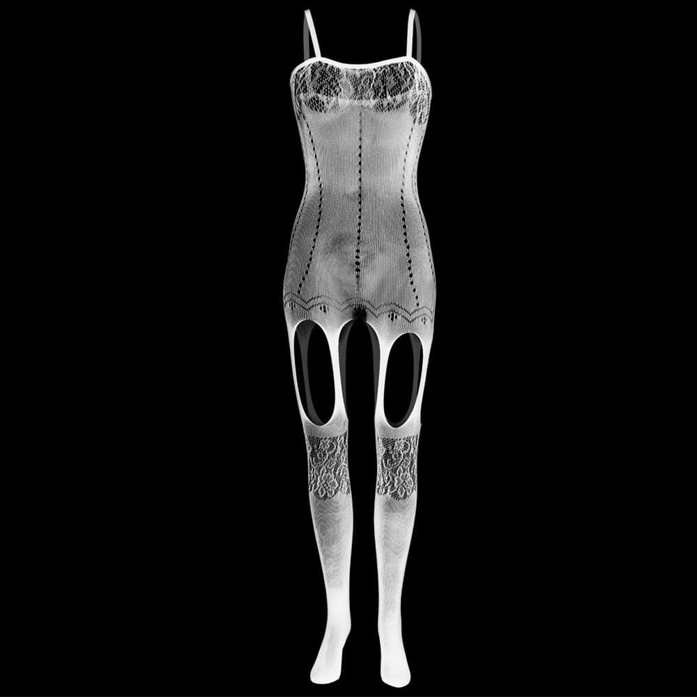 Lace net suspender solid cami bodystocking  | Festival Outfits Women