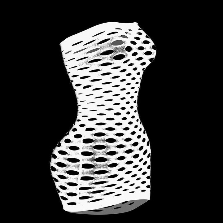 Hollow out net see through tube cut out mini dress  | Festival Outfits Women