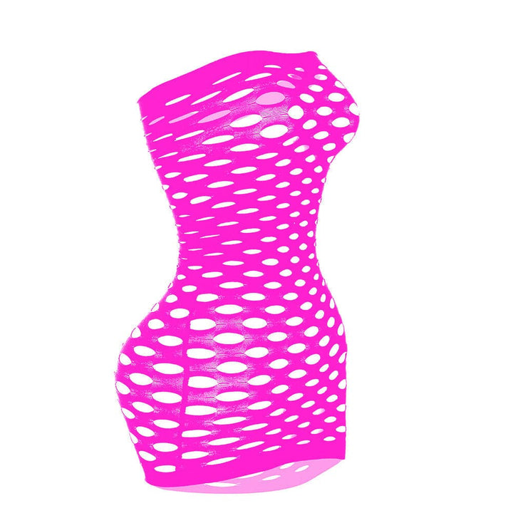 Hollow out net see through tube cut out mini dress  | Festival Outfits Women